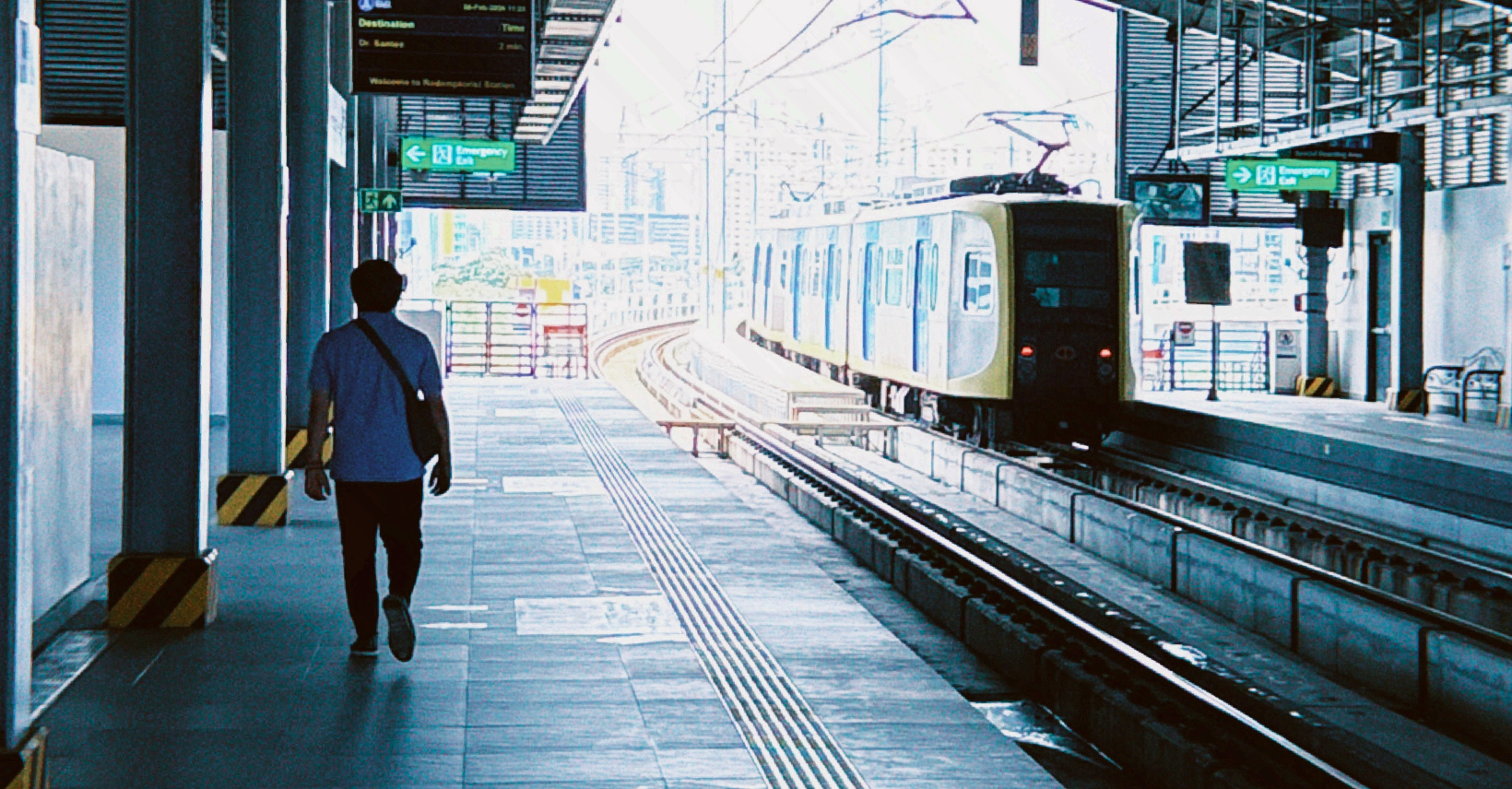 An LRT train in Manila