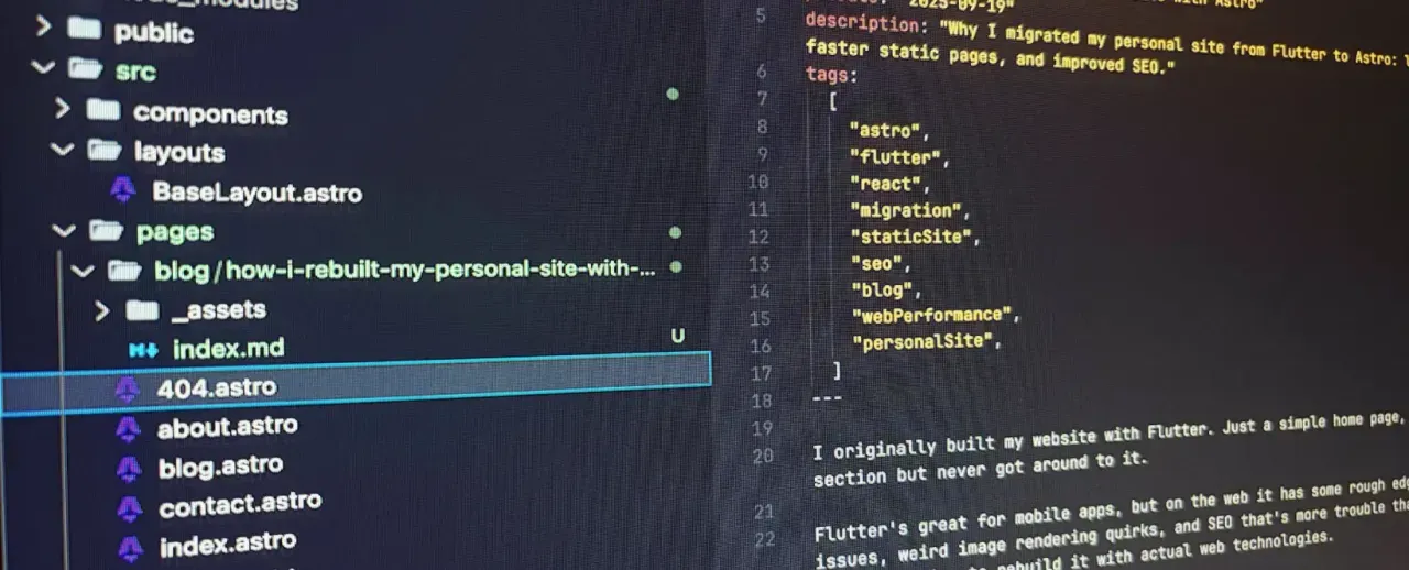 Computer screen showing code